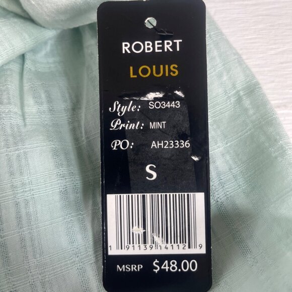 Robert Louis Button Up Shirt Womens Small Mint Green New - Picture 8 of 9